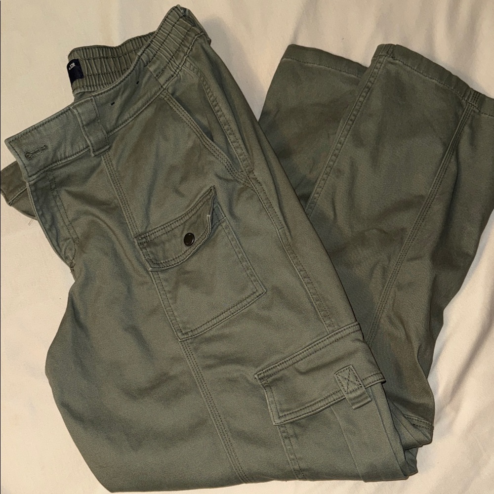 Women’s Green Low Rise Baggy Cargo Pants - 14E, w32R